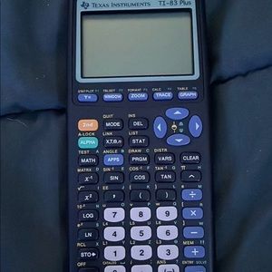 Texas Instruments TI-83 calculator. Used only a few times, like new.